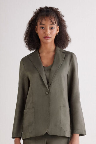 The Pure Linen Jacket in Linen Fabric