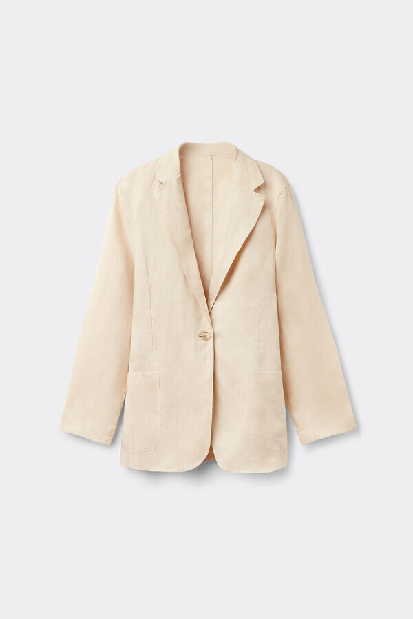 The Pure Linen Jacket in Linen Fabric The Pure Linen Jacket in Linen Fabric