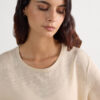 The Pure Linen Short Sleeve Top in Linen