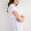 The Pure Linen Short Sleeve V-Neck Top in Linen