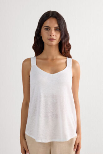 The Pure Linen Tank Top in Linen