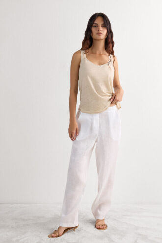The Pure Linen Tank Top in Linen