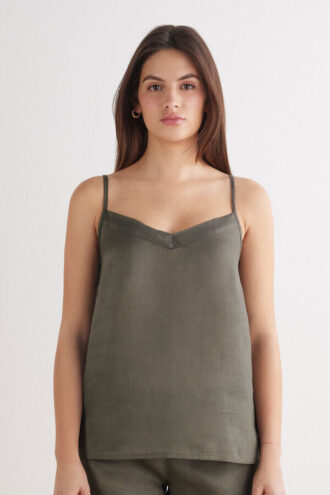 The Pure Linen Top in Linen Fabric