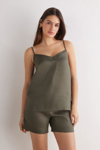 The Pure Linen Top in Linen Fabric