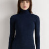 Turtleneck Top in Modal Light with Cashmere Lame