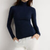 Turtleneck Top in Modal Light with Cashmere Lame