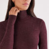 Turtleneck Top in Modal Light with Cashmere Lame