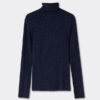 Turtleneck Top in Modal Light with Cashmere Lame