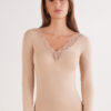 Ultralight Cashmere Lace Long Sleeve Shirt
