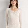 Ultralight Cashmere Lace Long Sleeve Shirt