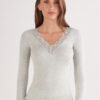 Ultralight Cashmere Lace Long Sleeve Shirt