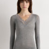 Ultralight Cashmere Lace Long Sleeve Shirt
