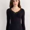 Ultralight Cashmere Lace Long Sleeve Shirt