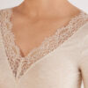 Ultralight Cashmere Lace Long Sleeve Shirt