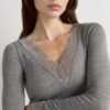 Ultralight Cashmere Lace Long Sleeve Shirt