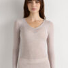 V-Neck Top in Modal Ultralight with Cashmere