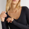 V-Neck Top in Modal Ultralight with Cashmere