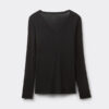 V-Neck Top in Modal Ultralight with Cashmere